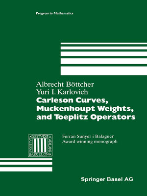 cover image of Carleson Curves, Muckenhoupt Weights, and Toeplitz Operators
